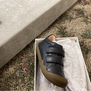 Geox Boys Dark Blue Sneakers with Olive Sole